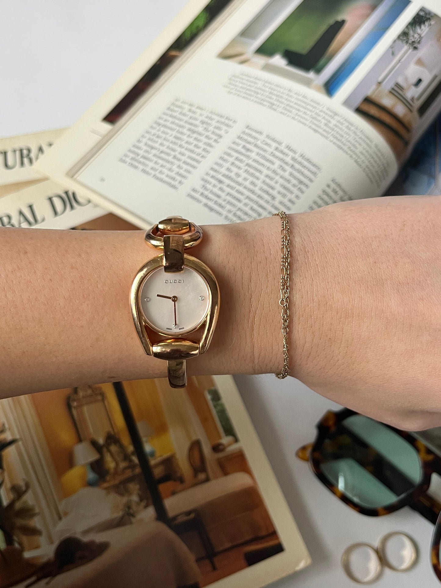 Vintage Gucci 139.5 Goldtone Horsebit Watch