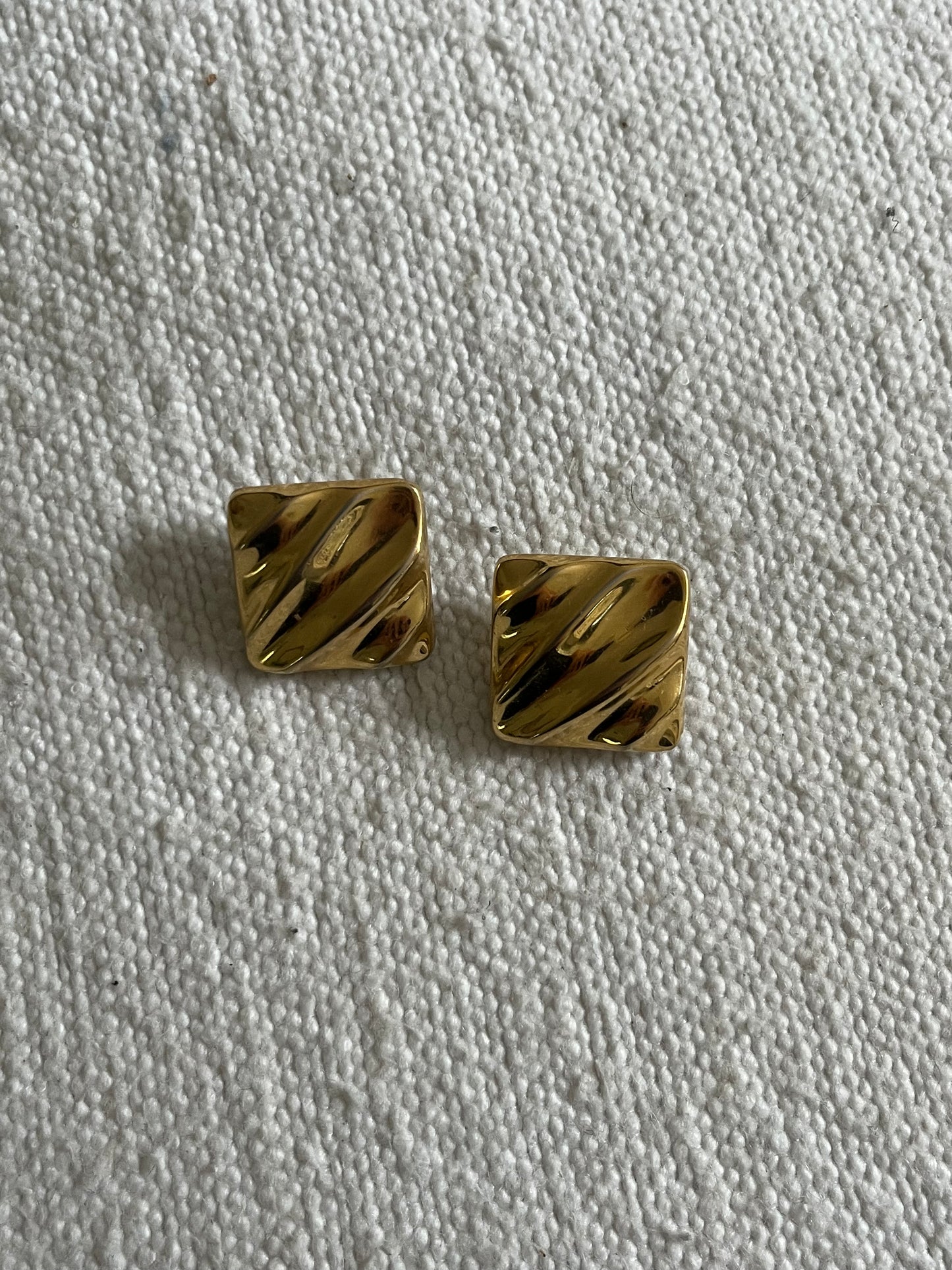 Vintage Large Cushion Earrings