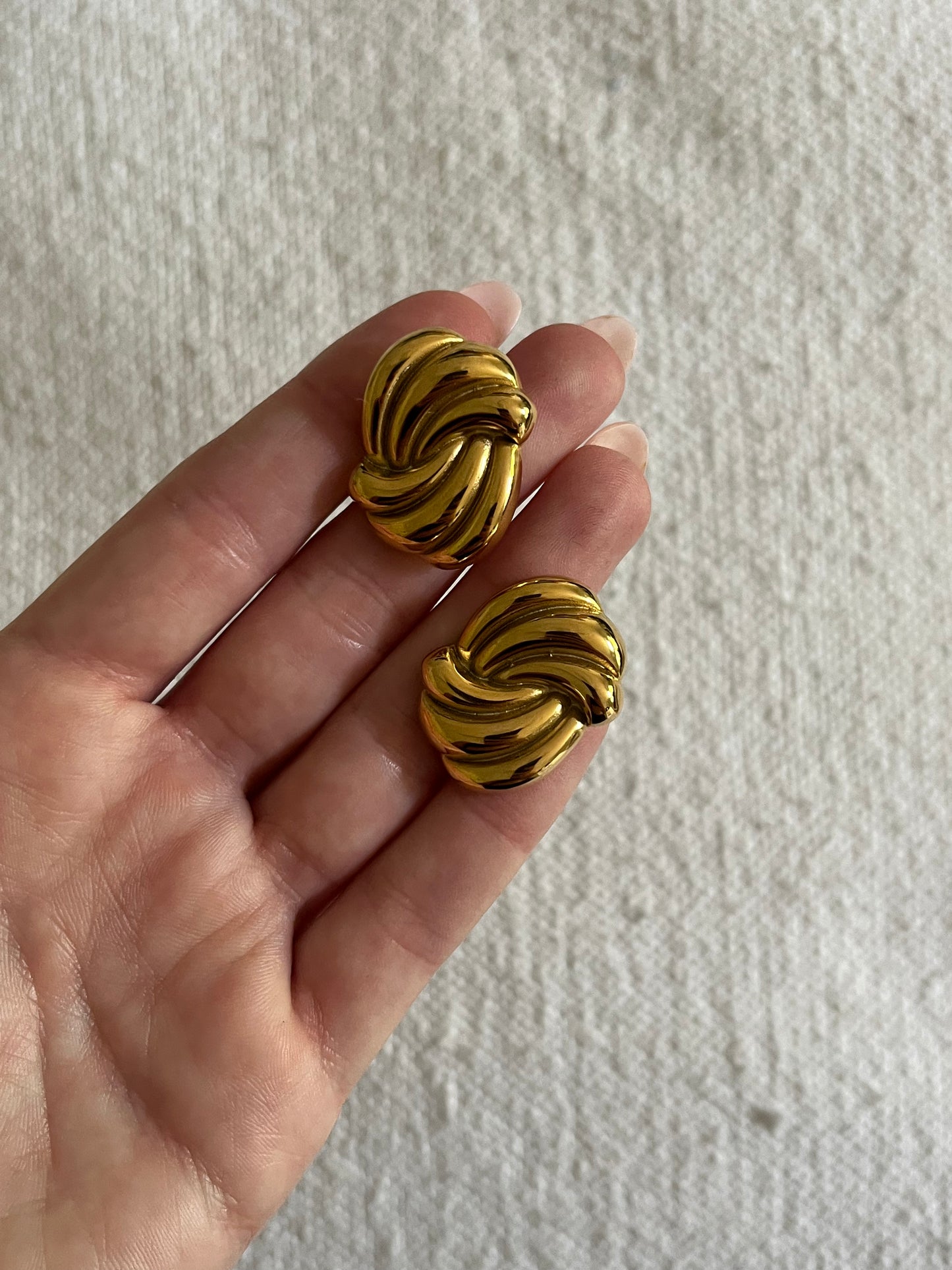 Vintage Large Wavy Earrings
