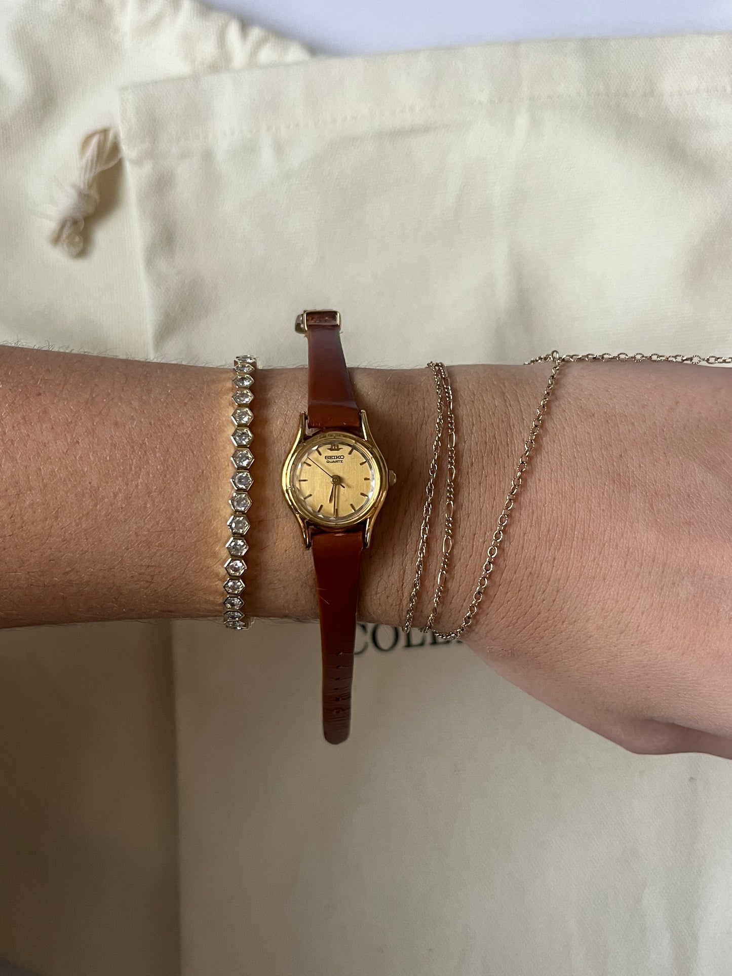 Vintage Seiko Mini Leather Watch