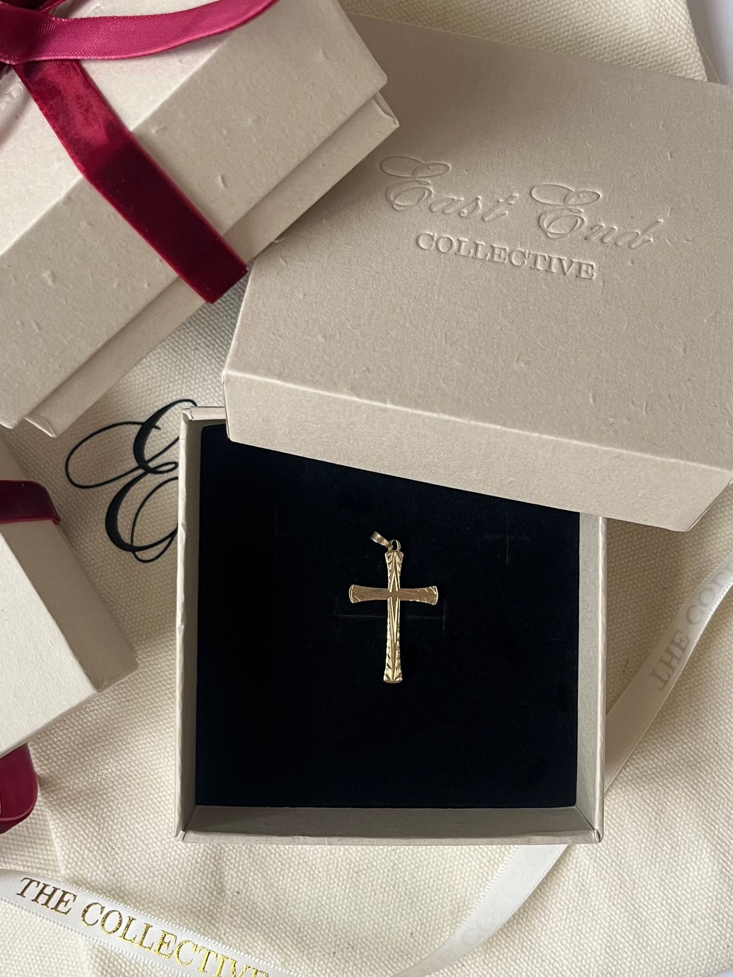 Vintage 14k Mid Century Cross Pendant