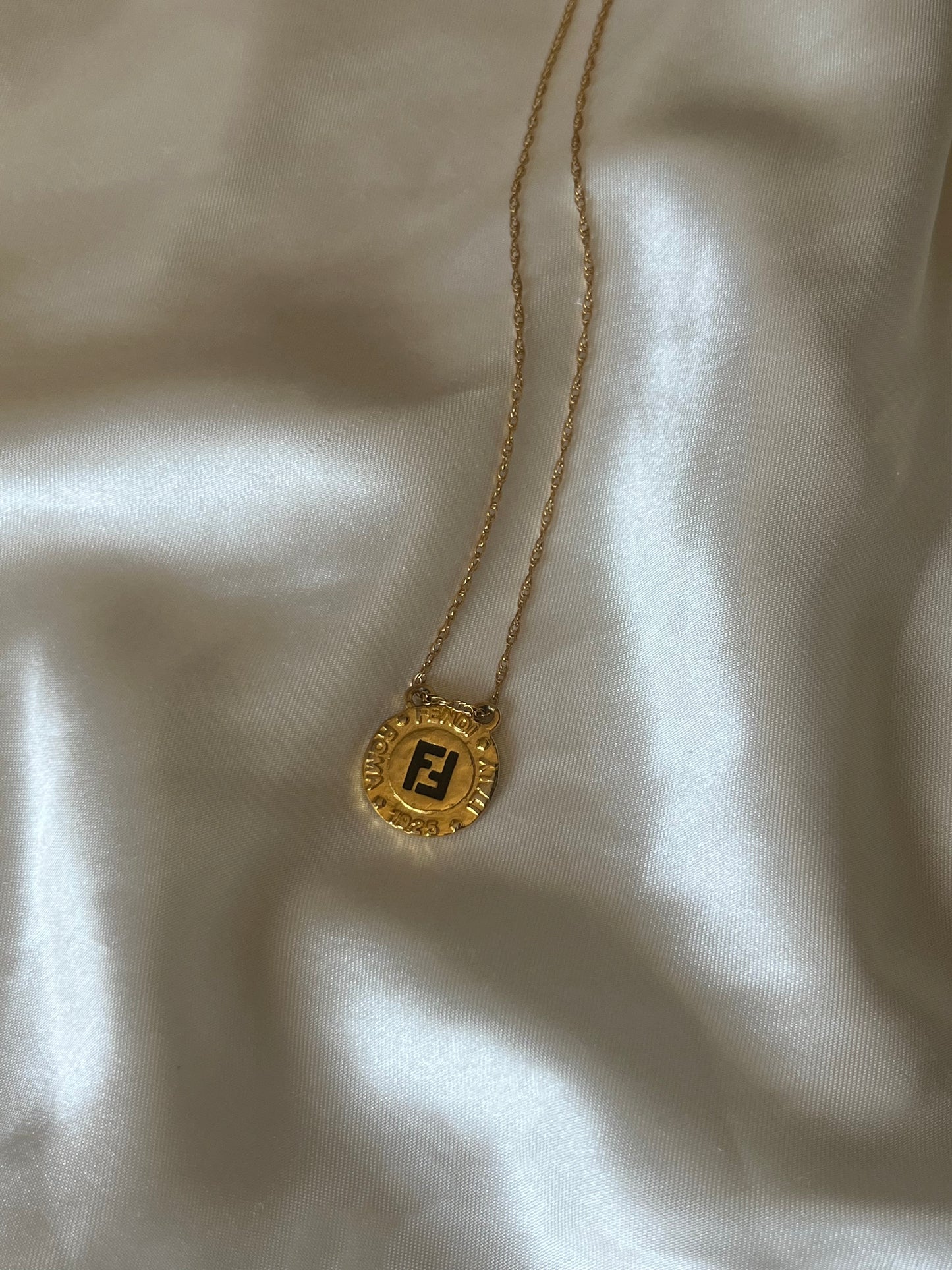 Vintage Fendi Gold Coin Necklace