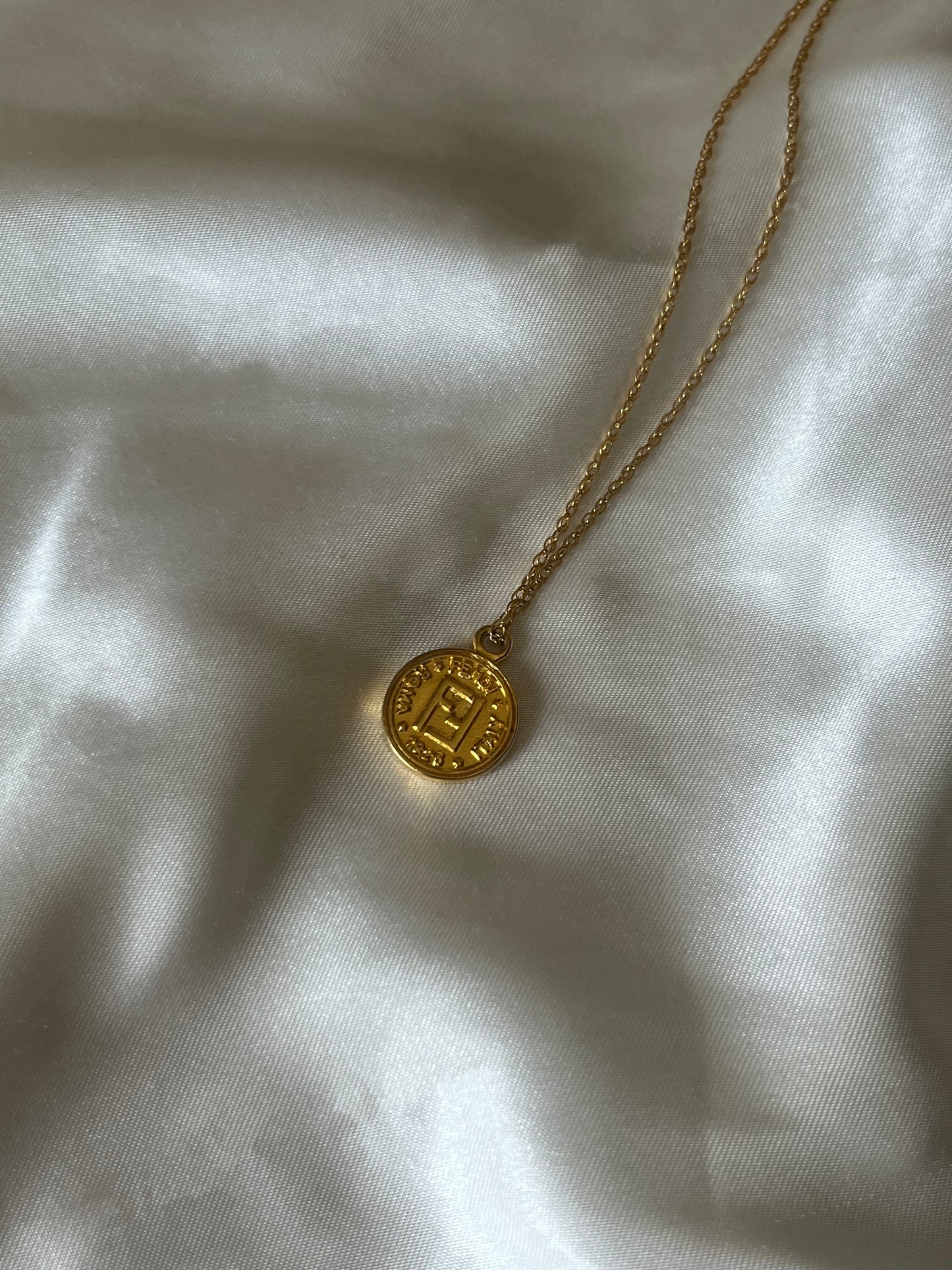 Vintage Fendi Gold Coin Necklace