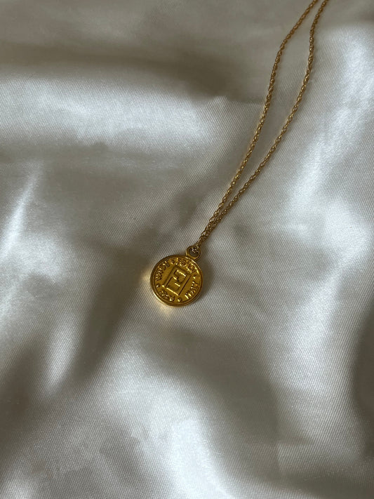 Vintage Fendi Gold Coin Necklace