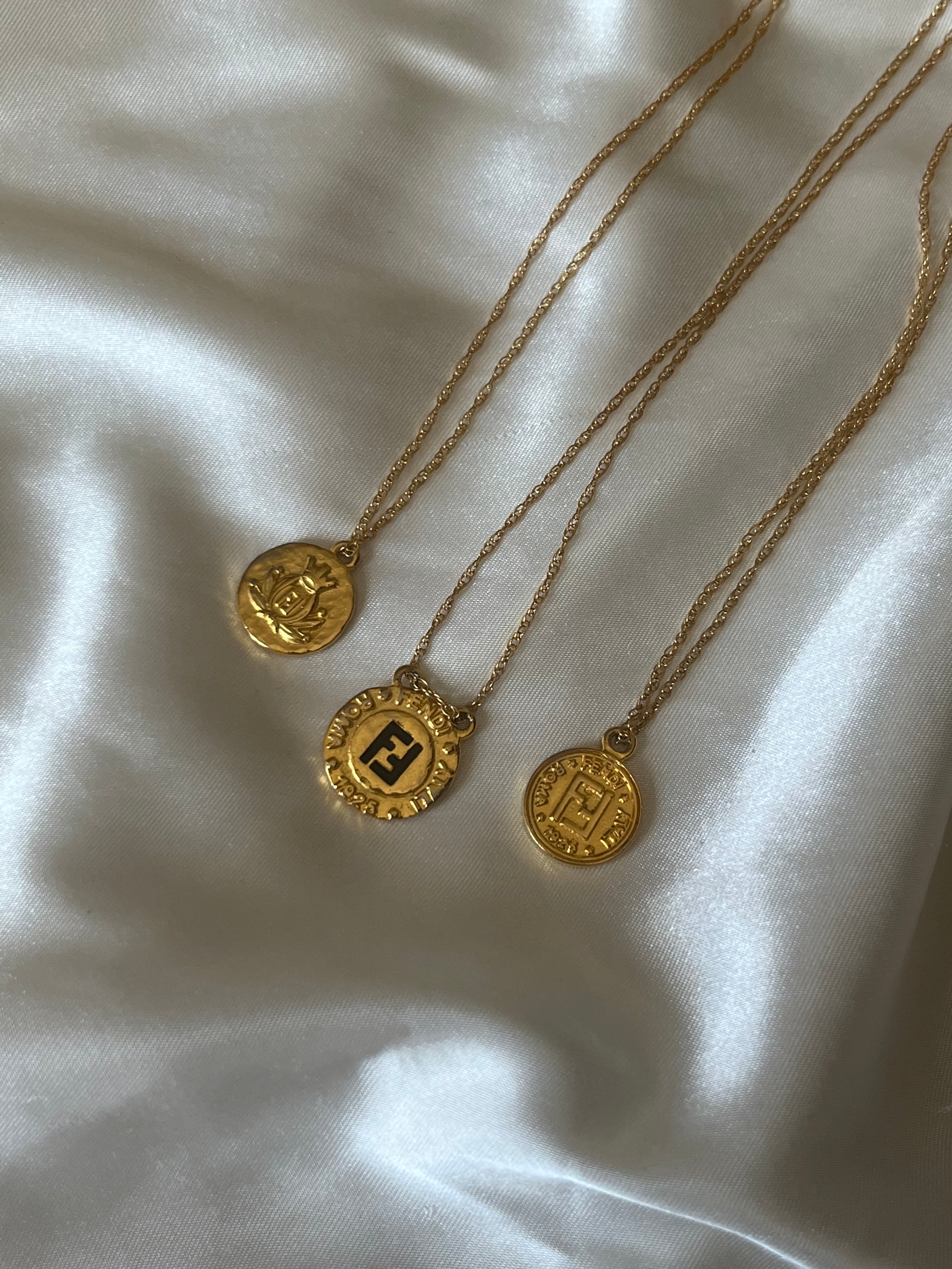 Fendi sale coin necklace