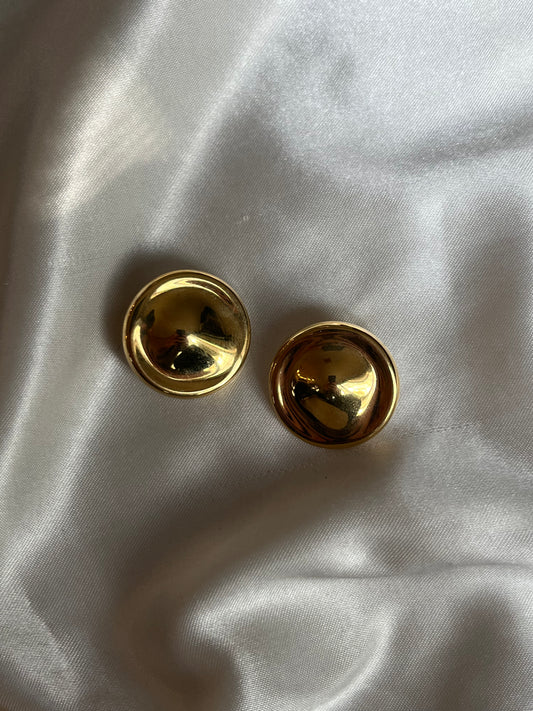Vintage Gold Circle Earrings