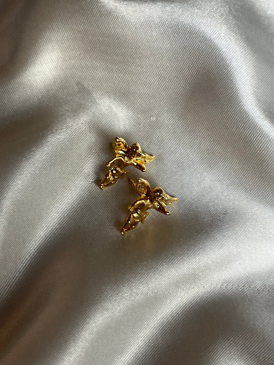 Vintage Mini Cherub Earrings