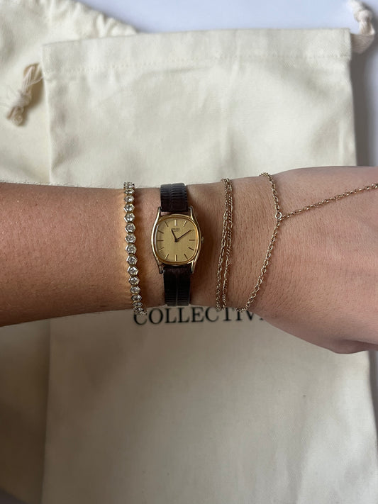 Vintage Seiko Brown Leather Watch