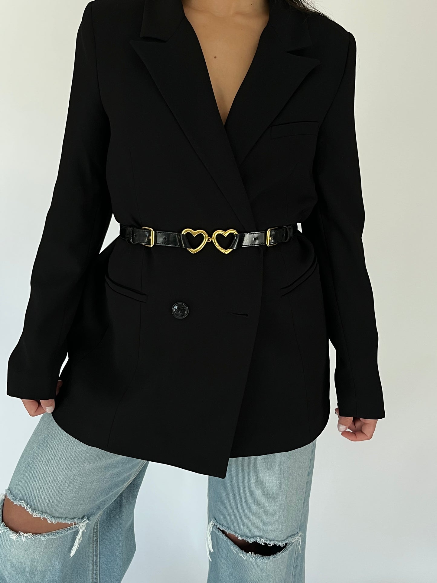 Vintage Moschino Double Heart Belt