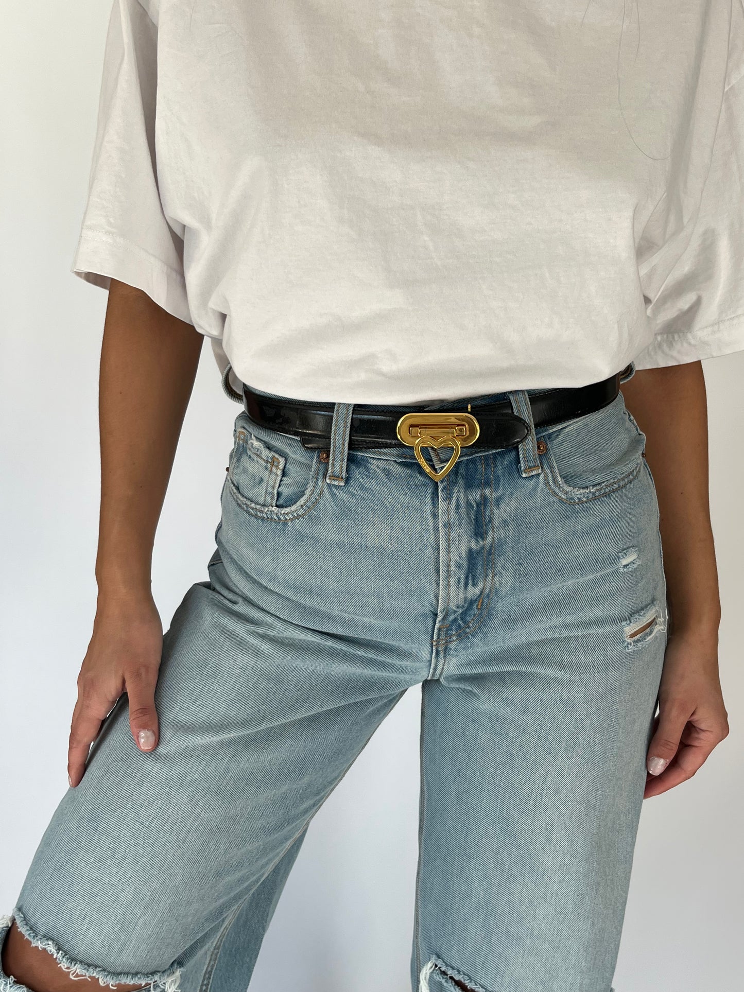 Vintage Moschino Drop Heart Belt