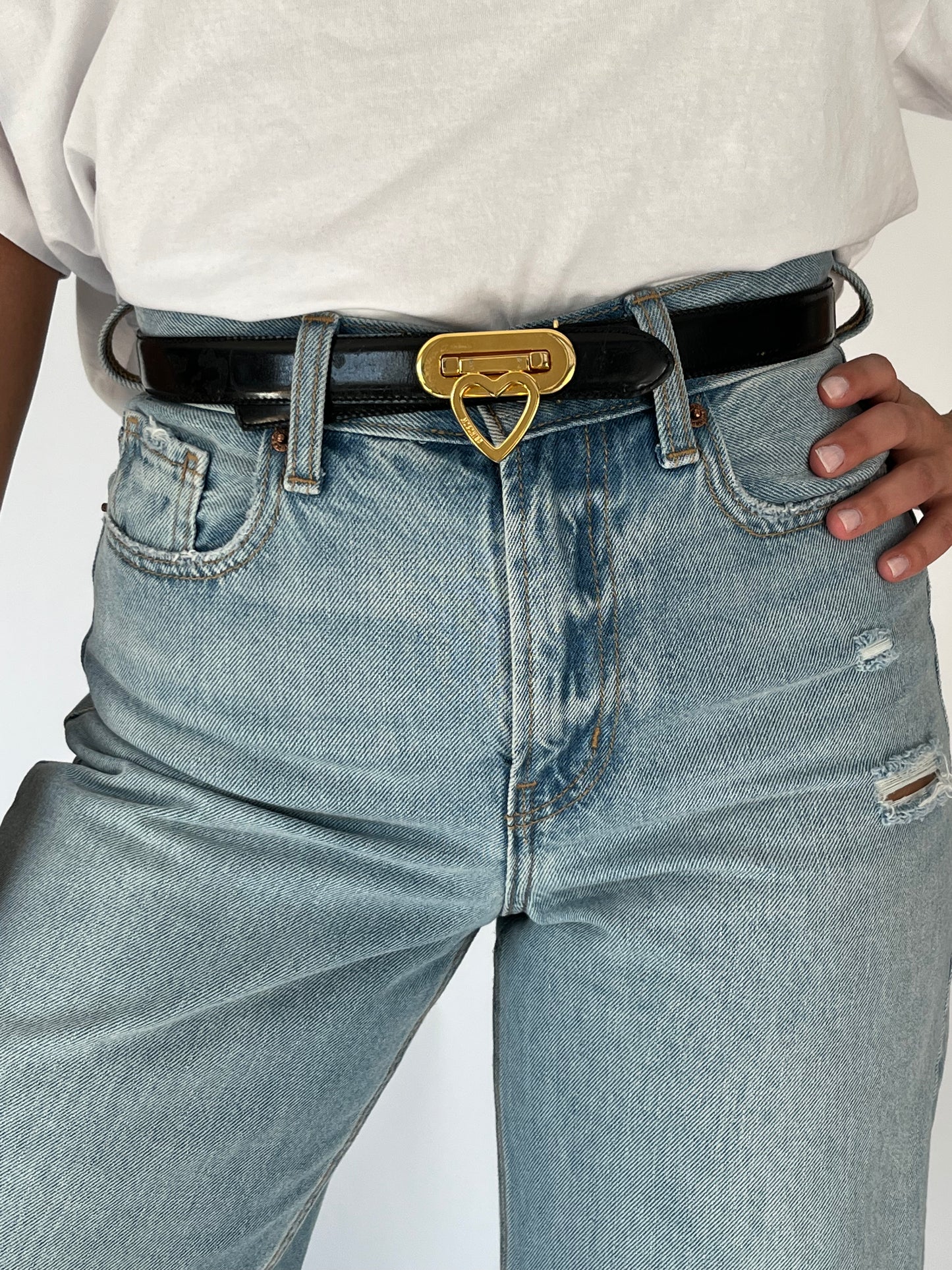 Vintage Moschino Drop Heart Belt