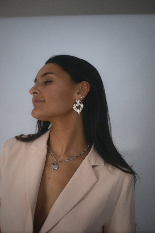 Vintage 1996 Drop Heart Earrings